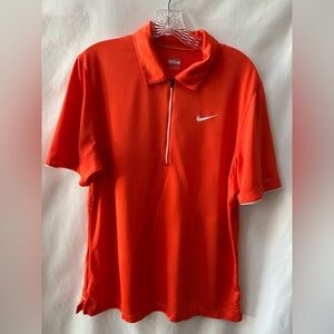 Nike Performance Polo Shirt Bright Orange Mens Medium